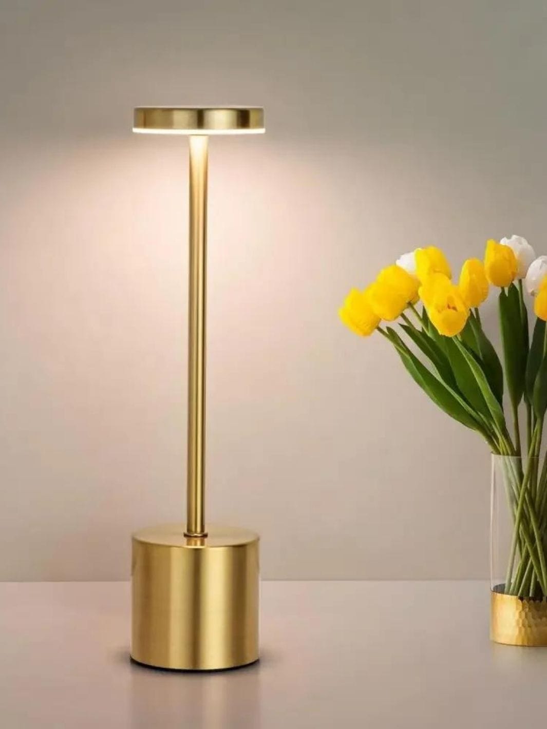 Lampe de Chevet | Gold Circulaire Tactile